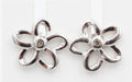 0,02 Carat champagner Diamant Blumen Ohrstecker 925 Silber G- H / I2-I3 Top Edel