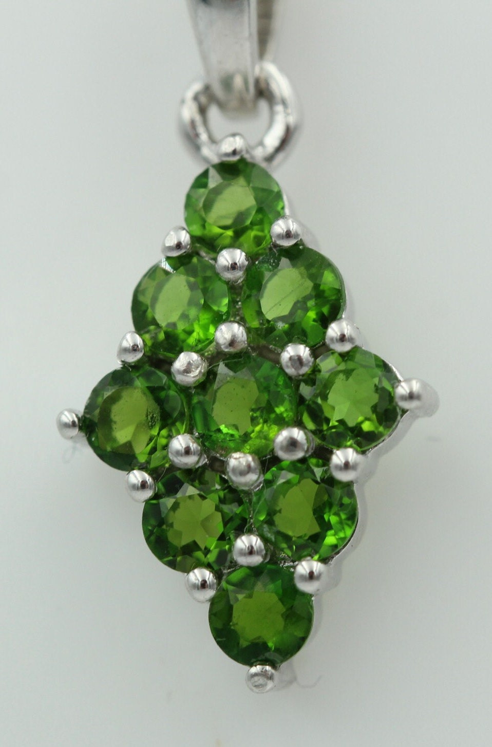 1,75 Carat Chromdiopsid Anhänger 925 Silber  Chrom Diopsid Selten