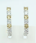 Edle 1,1 Carat Honigquarz Ohrschmuck 925 Silber Honigquarz mit Zirkonia