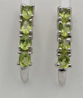 Edle 1,52 Carat Peridot Ohrstecker 925 Silber maigrüner Olivin Ohrschmuck