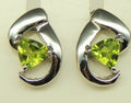 Edle groae 2,0 Carat Peridot Ohrstecker 925 Silber Ohrring Ohrschmuck