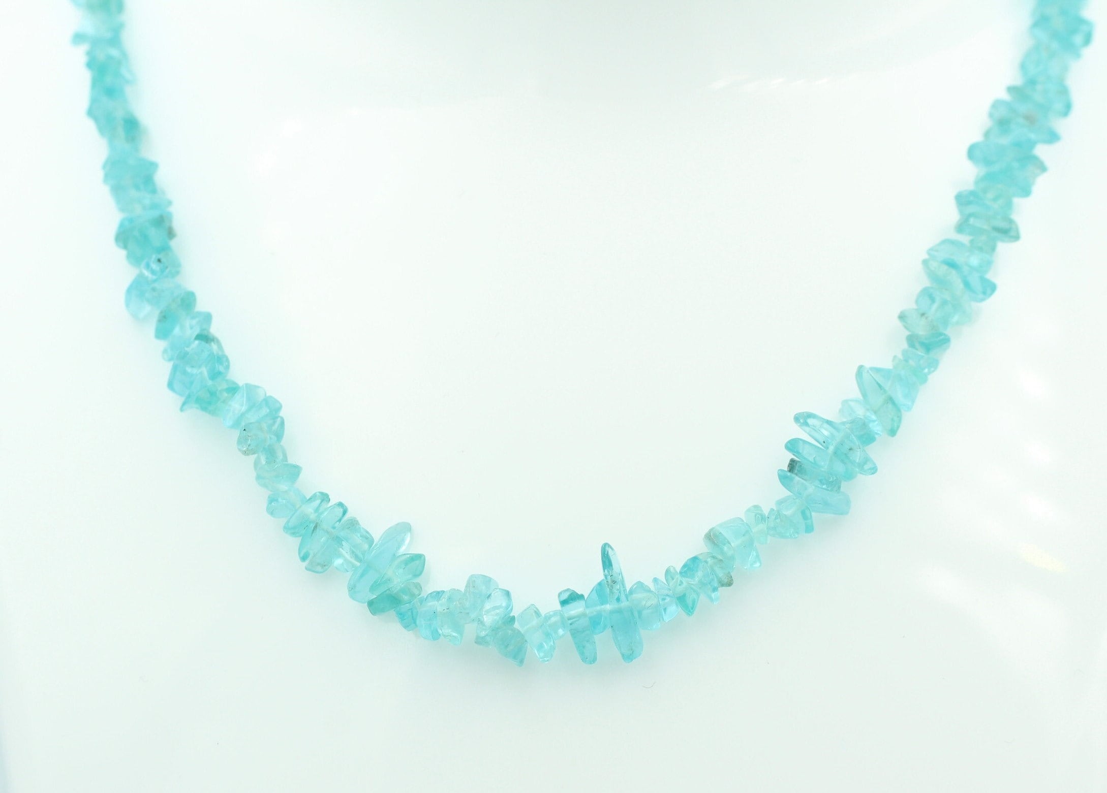 36,0 Carat Neon Apatit Splitterkette  925 Silber Verlängerungskette Apatit