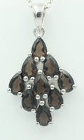 Edler 3,45 Carat Rauchquarz Anhänger 925 Silber  Rauchtopas Edelstein Top  Topas