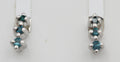 Edle 0,05 Carat blauer Diamant Ohrstecker 925 Silber Diamantohrstecker I2 - I3