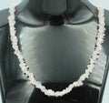 32 Carat Rosenquarz Collier Kette Splitterkette 925 Sterling Silber Top