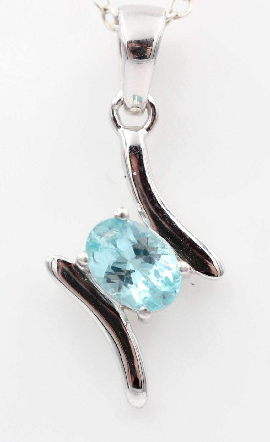 0,72  Carat seltener Apatit Anhänger 925 Silber Apatitanhänger Top seltener Apatit