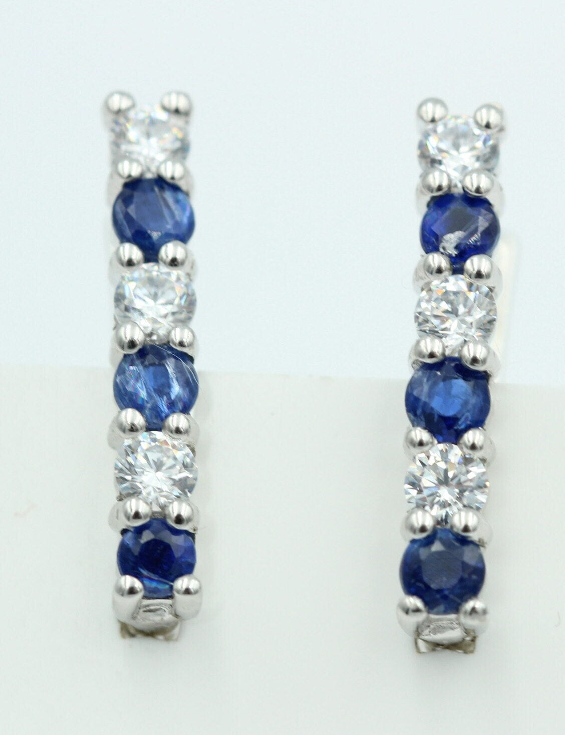 Edle 1,1 Carat seltener blauer Kyanit Ohrschmuck 925 Silber Kyanit  mit Zirkonia