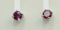 echter 0,40 Carat Rhodolith Ohrstecker 925 Silber Ohrschmuck 3,25 mm