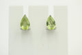 Edle 0,80 Carat maigrüne Peridot Pear Ohrstecker, Ohrring, 925 Silber, Schmuck