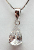 Anhanger in 925 Sterling Silber mit Zirkonia in verschiedenen Farben zur Wahl