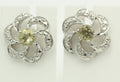 Edle 0,90 Carat Limonen Quarz Ohrstecker, Ohrring, 925 Silber Lemonquarz