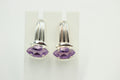 2,00 Carat fantastischer Amethyst Ohrstecker Ohrring, 925 Silber, Rhodiniert