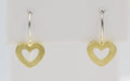 Design Ohrhaken Herz 925 Sterling Silber  18 k vergoldet Sonderposten