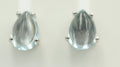 Edle 2,40 Carat Blautopas Cabochon Ohrstecker 925 Silber Ohrring Tropfen Schliff