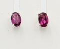 echter 1,10 Carat Rhodolith Ohrstecker 925 Silber Ohrschmuck echter Rhodolith