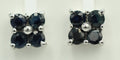 Edle 0,95 Carat schwarz blaue Saphir Ohrstecker 925 Sterling Silber Edelstein