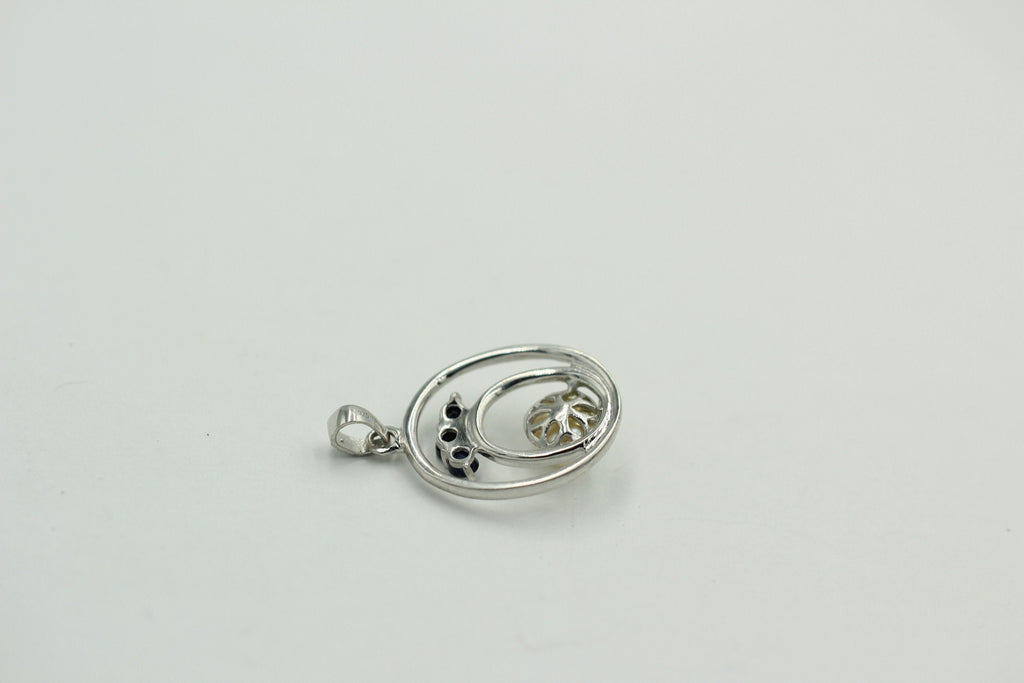 Edle 2,44 Carat blaue Saphir Perlen Anhänger 925 Silber Collier Kette
