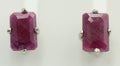 Edler 1,50 Carat Rubin Ohrstecker, Ohrring, 925 Silber, Rhodiniert