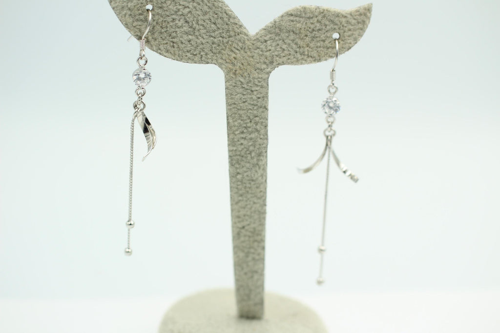 Edle Zirkonia Ohrhanger, Ohrschmuck, 925 Silber, Steinohrhanger, Damen Schmuck