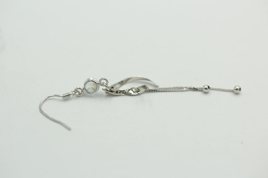 Edle Zirkonia Ohrhanger, Ohrschmuck, 925 Silber, Steinohrhanger, Damen Schmuck