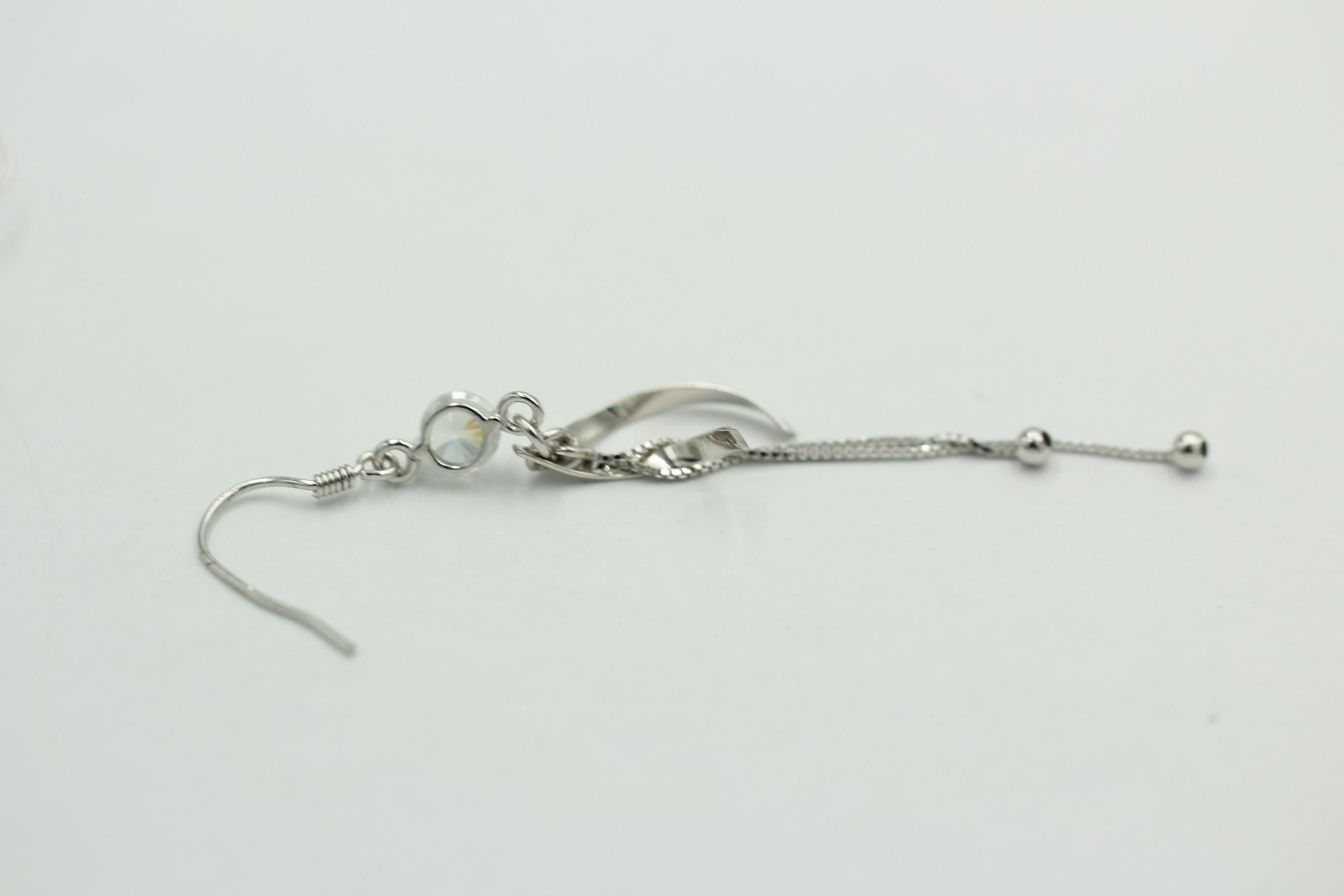Edle Zirkonia Ohrhanger, Ohrschmuck, 925 Silber, Steinohrhanger, Damen Schmuck