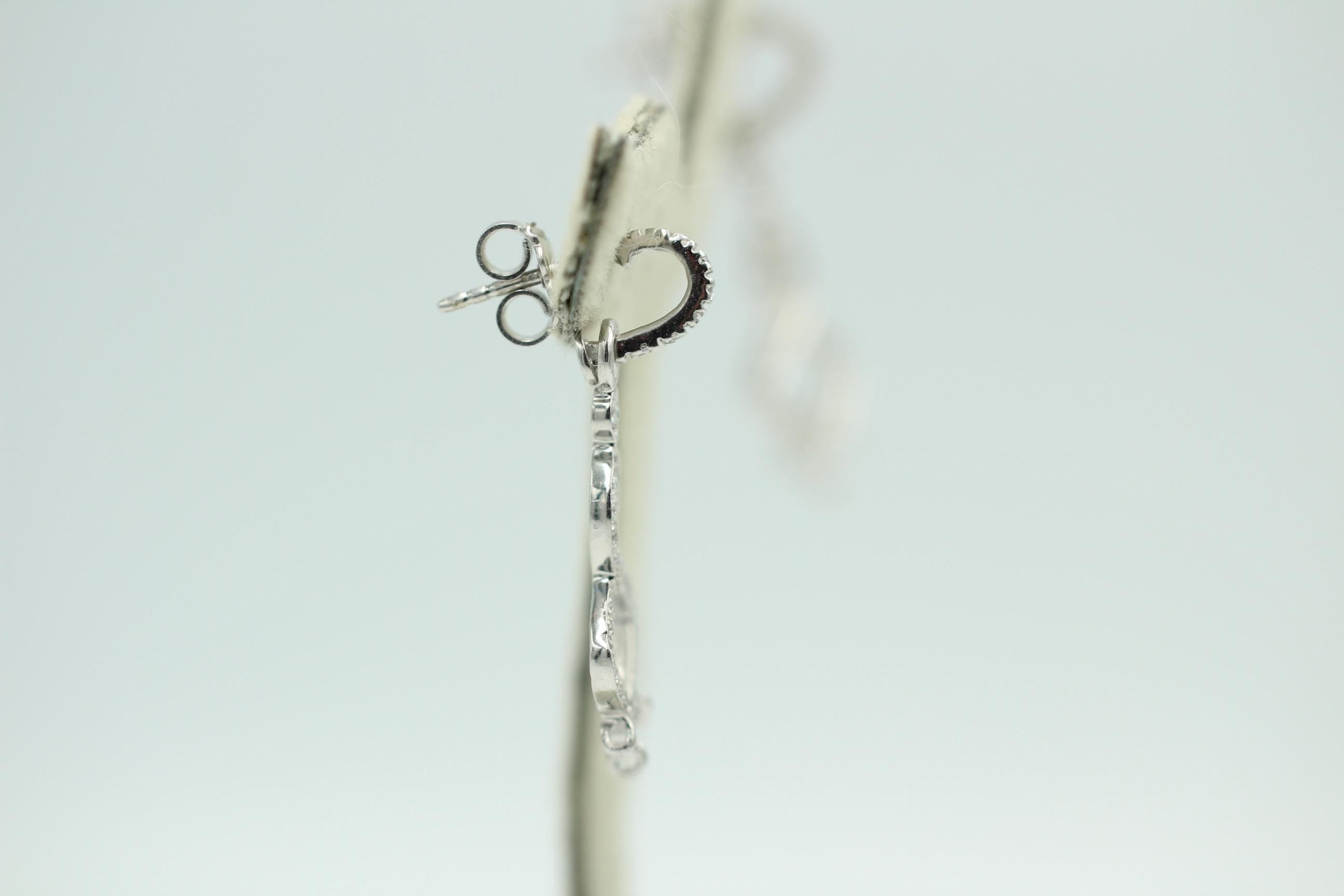 Edle Zirkonia Ohrhanger, Ohrschmuck, 925 Silber, Steinohrhanger, Damen Schmuck