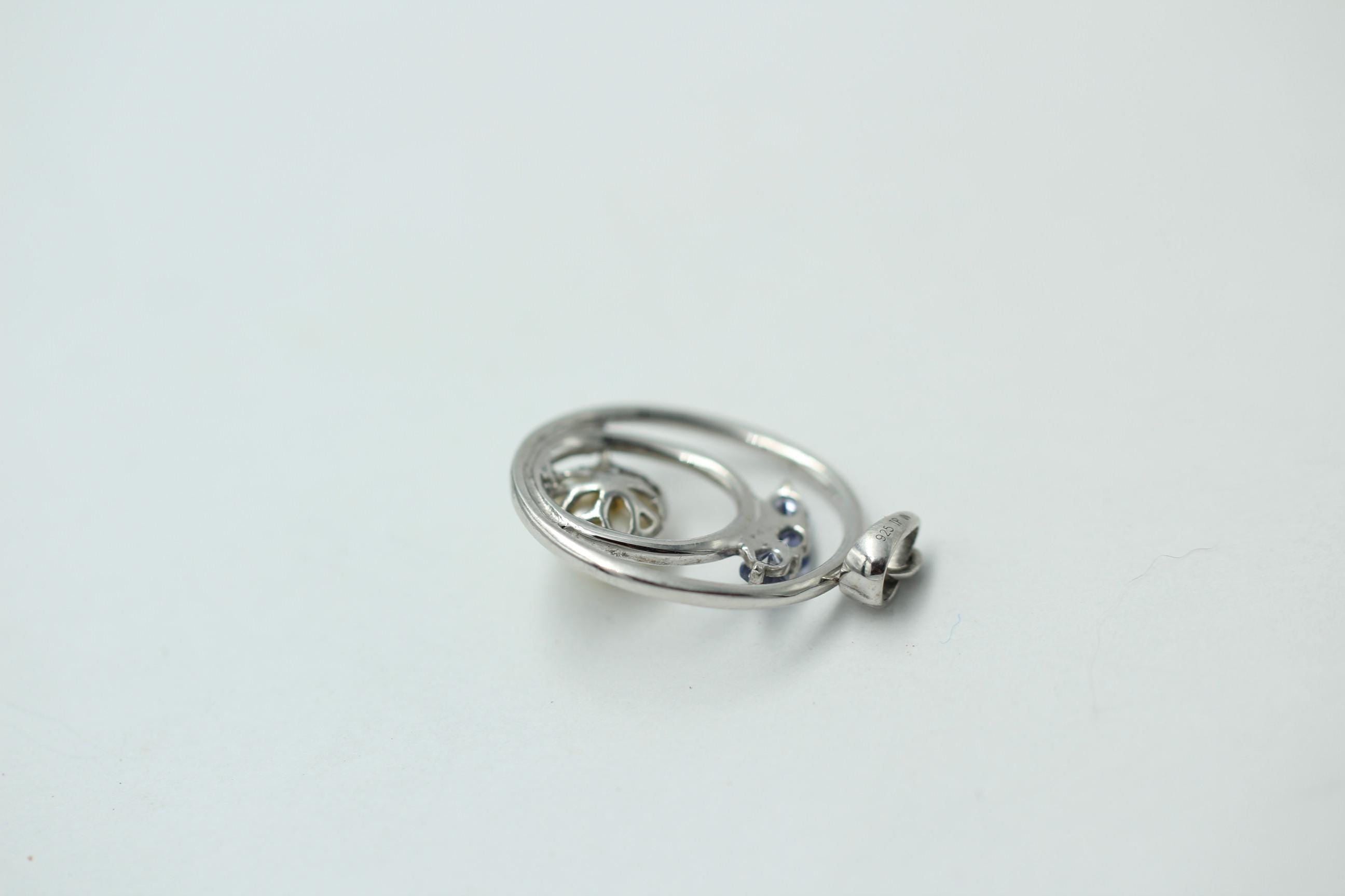 Edle 2,30 Carat Tansanit Perlen Ananger 925 Silber Collier Kette