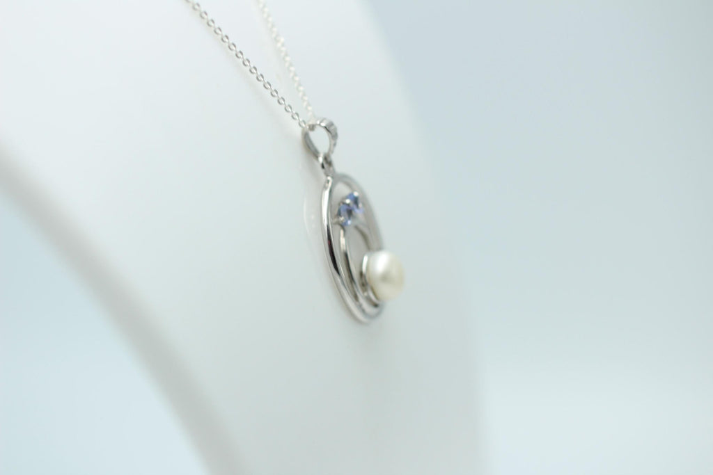 Edle 2,30 Carat Tansanit Perlen Ananger 925 Silber Collier Kette