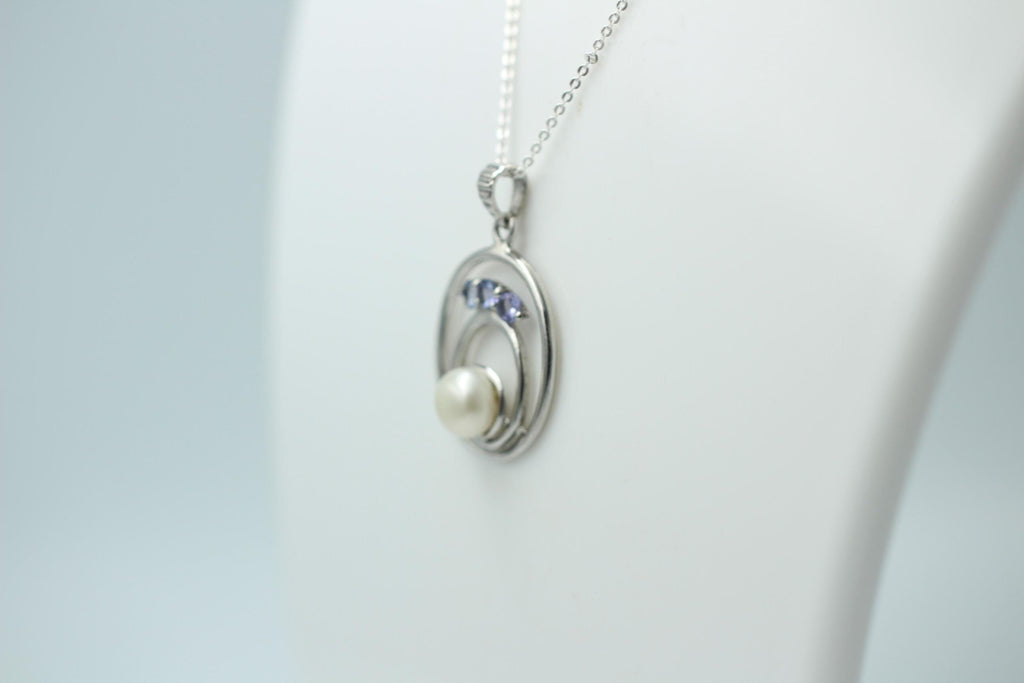 Edle 2,30 Carat Tansanit Perlen Ananger 925 Silber Collier Kette