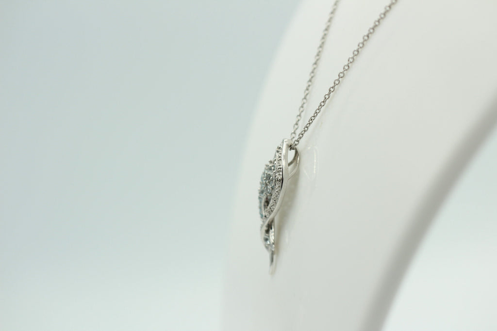 Edler 1,15 Carat Blautopas Fisch Anhanger, 925 Sterling Silber, Rhodiniert
