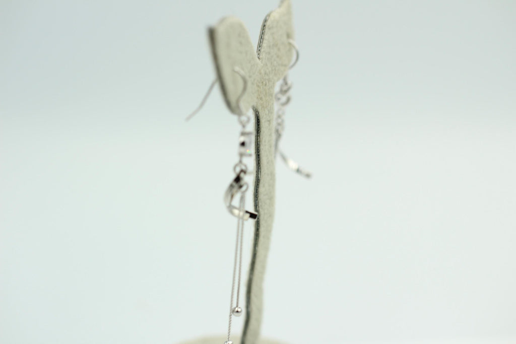 Edle Zirkonia Ohrhanger, Ohrschmuck, 925 Silber, Steinohrhanger, Damen Schmuck