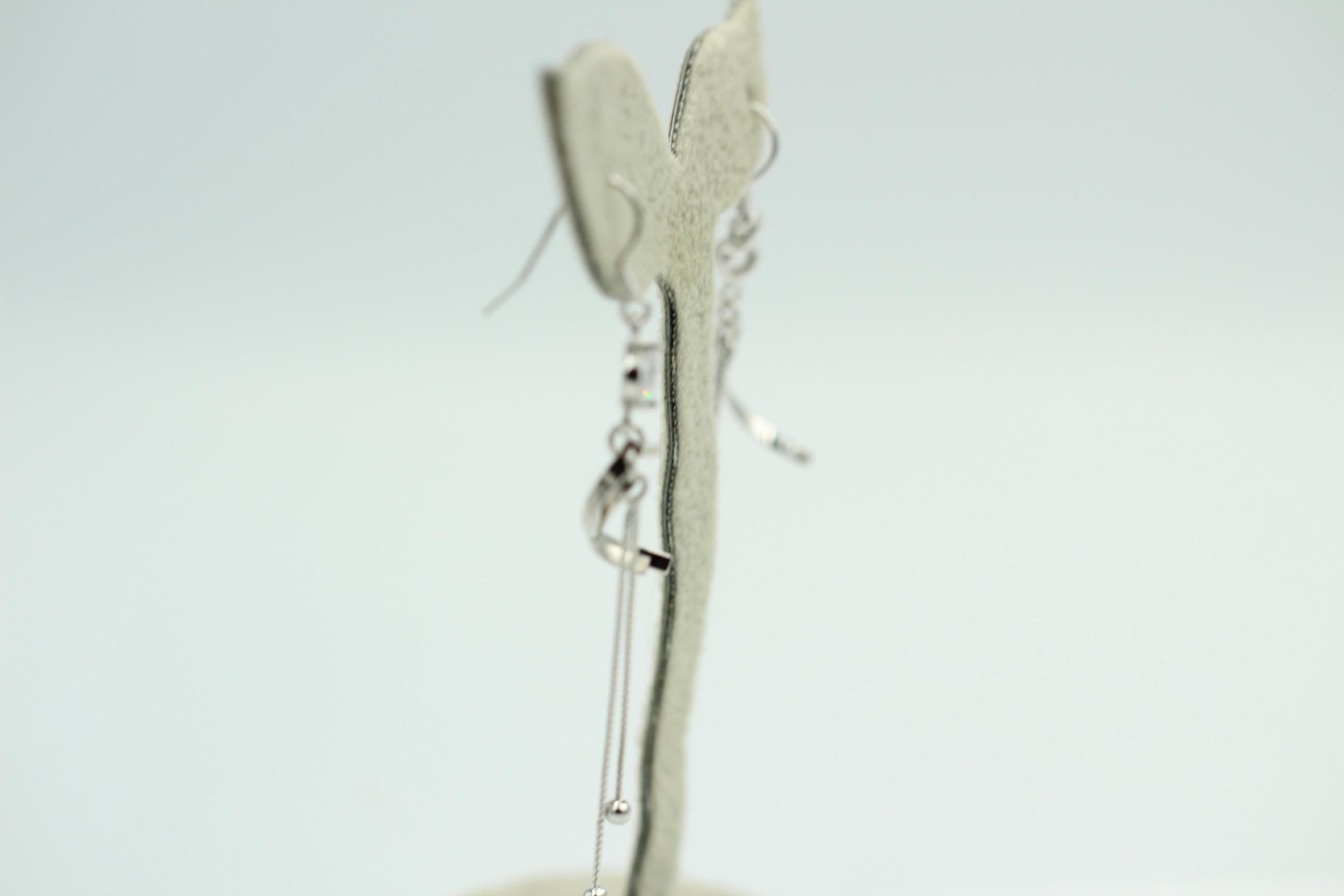 Edle Zirkonia Ohrhanger, Ohrschmuck, 925 Silber, Steinohrhanger, Damen Schmuck