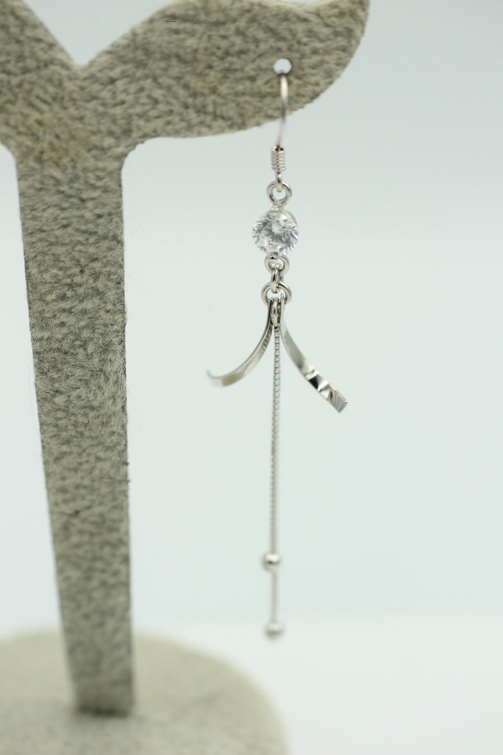 Edle Zirkonia Ohrhanger, Ohrschmuck, 925 Silber, Steinohrhanger, Damen Schmuck