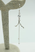Edle Zirkonia Ohrhanger, Ohrschmuck, 925 Silber, Steinohrhanger, Damen Schmuck