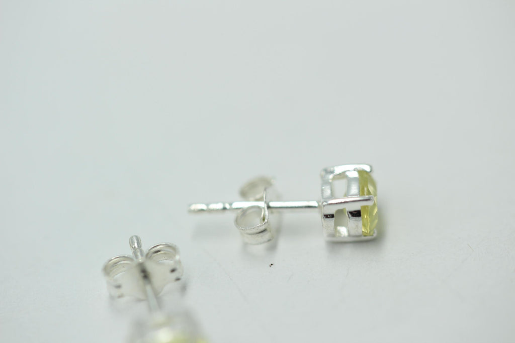Design pur 5,3 Carat Citrin Ohrstecker 925 Silber Ohrring Ohrschmuck Fantasie