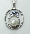 Edle 2,30 Carat Tansanit Perlen Ananger 925 Silber Collier Kette