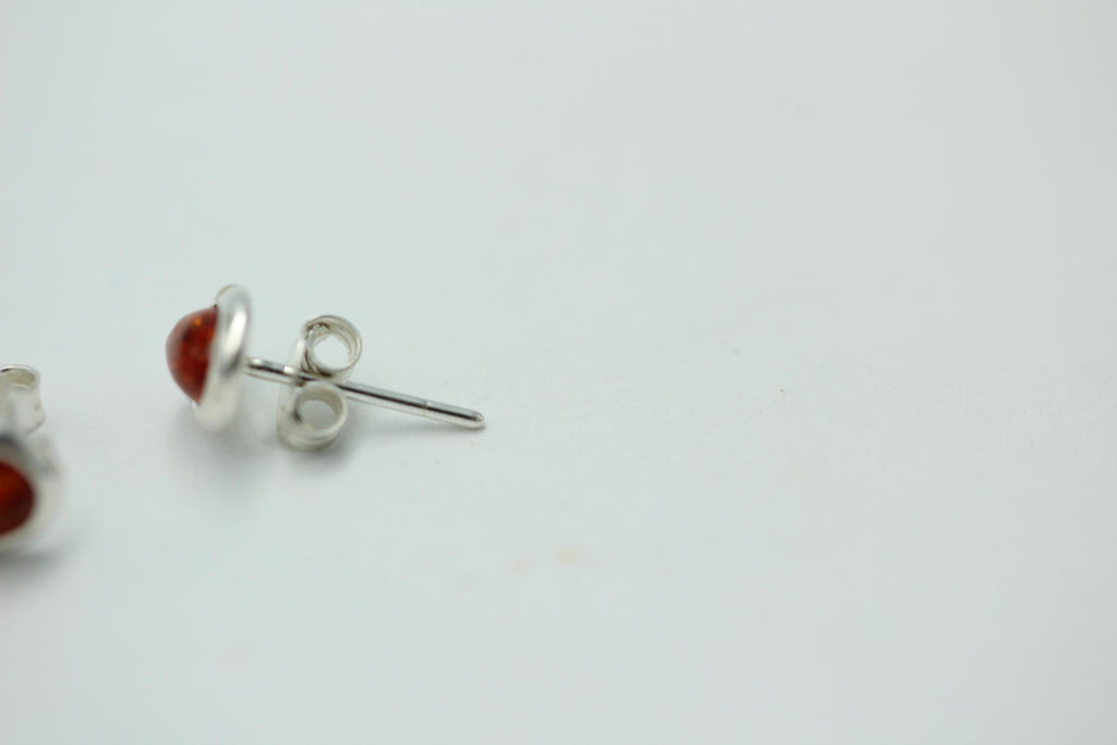 Edler brauner Bernstein Ohrstecker 925 Silber Ohrschmuck Bernstein aus Letland