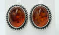 Edle braune Bernstein Ohrstecker 925 Silber Ohrschmuck Bernstein Letland