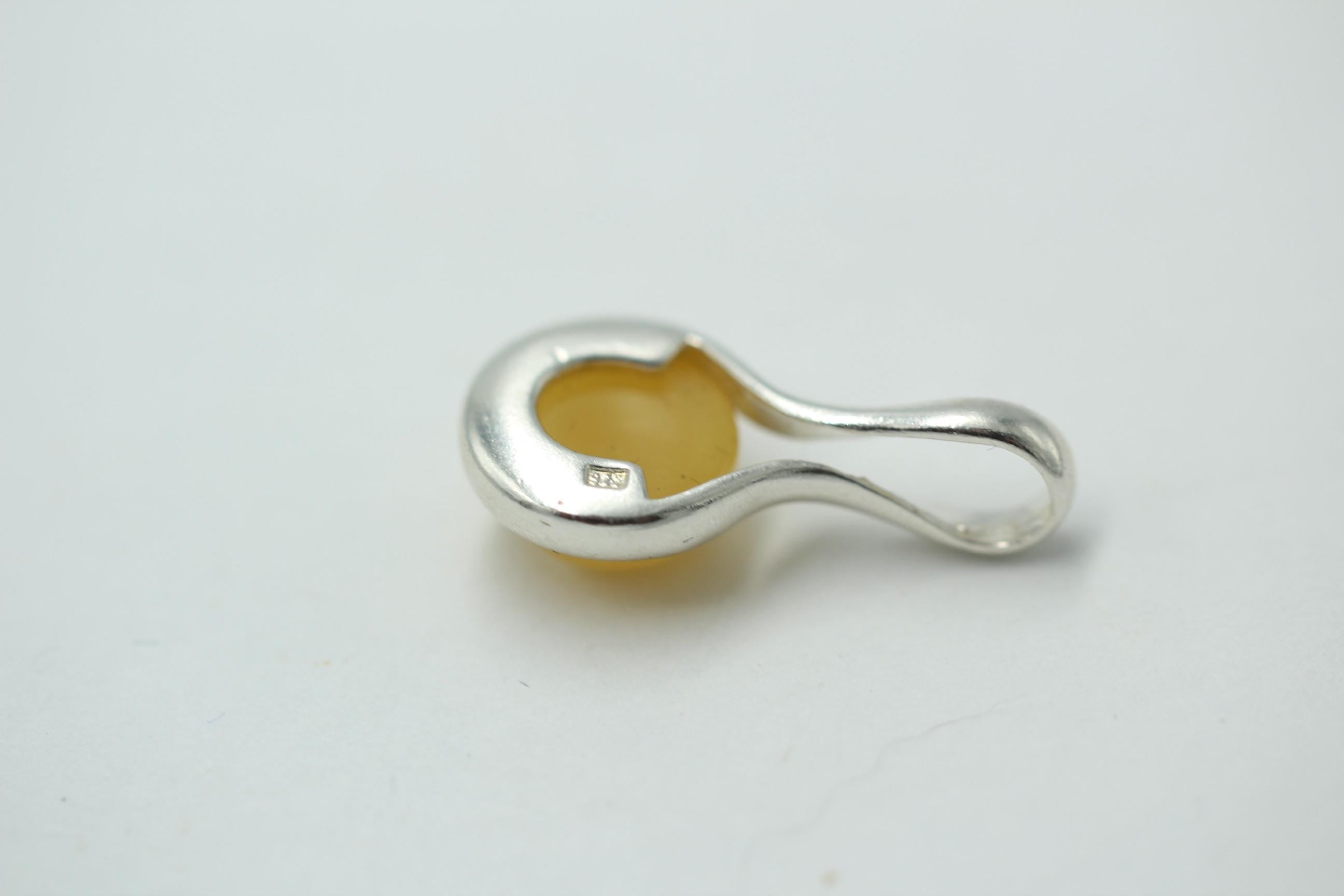 Edler Bernstein Anhänger 925 Silber  Bernsteinschmuck aus Litauen