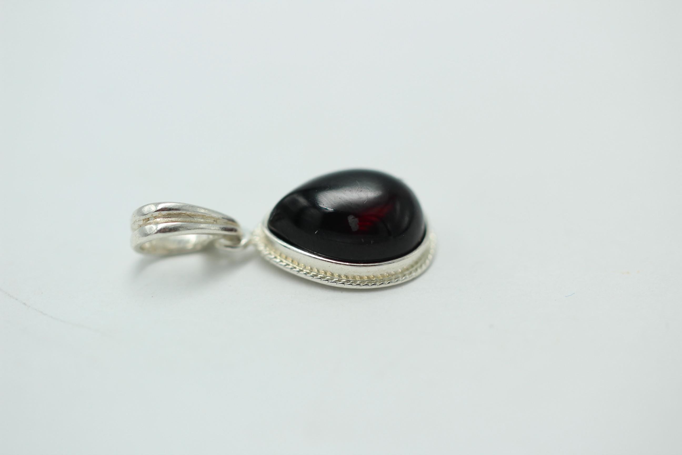 Bernsteinanhänger 925 Silber Anhänger brauner BernsteinSchmuck