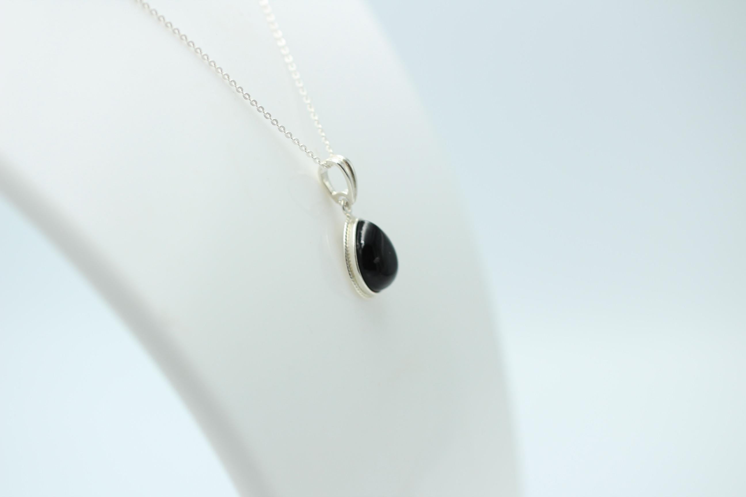 Bernsteinanhänger 925 Silber Anhänger brauner Bernstein Collier Kette Schmuck