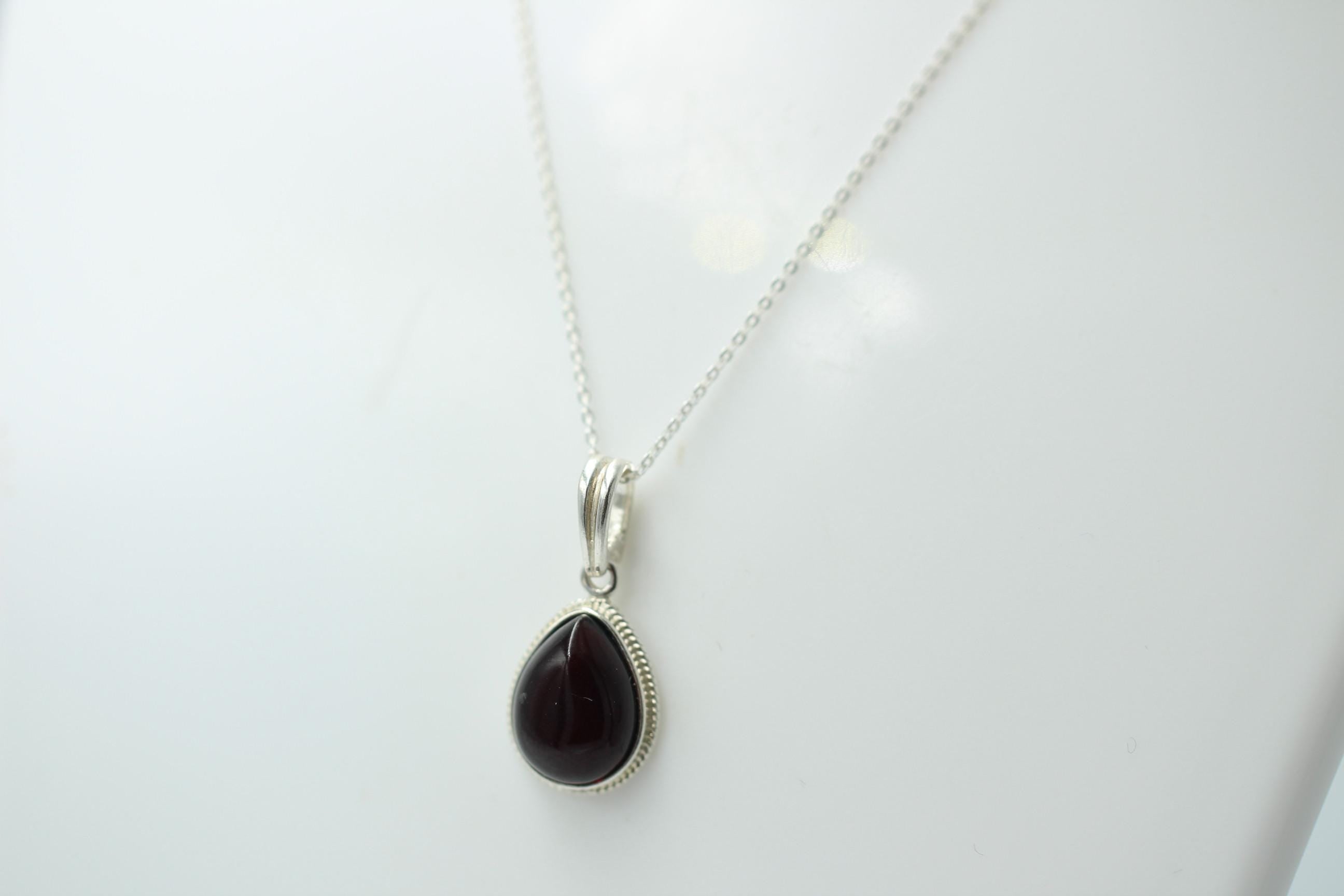 Bernsteinanhänger 925 Silber Anhänger brauner BernsteinSchmuck
