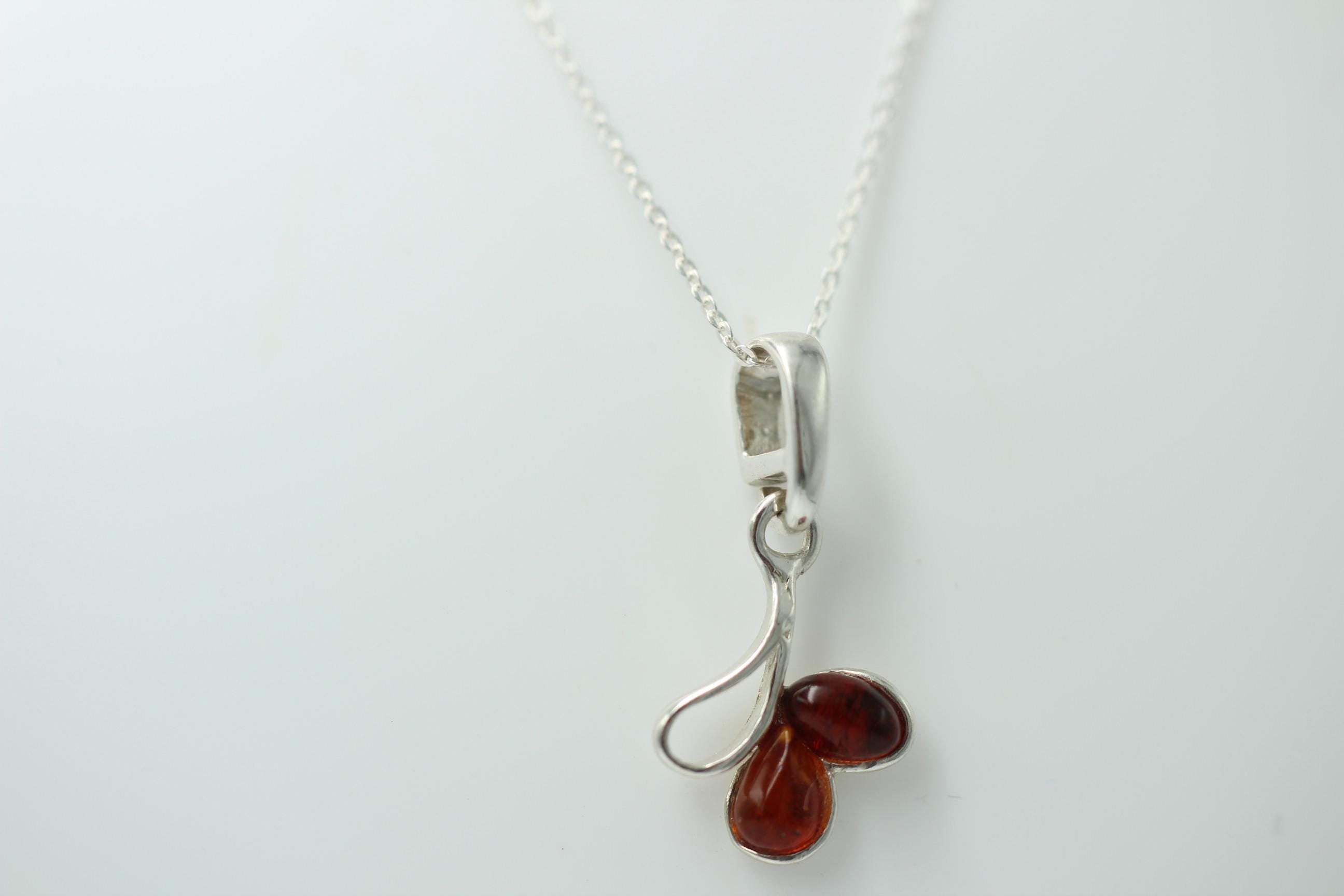 Design Bernstein Anänger 925 Sterling Silber Anhänger