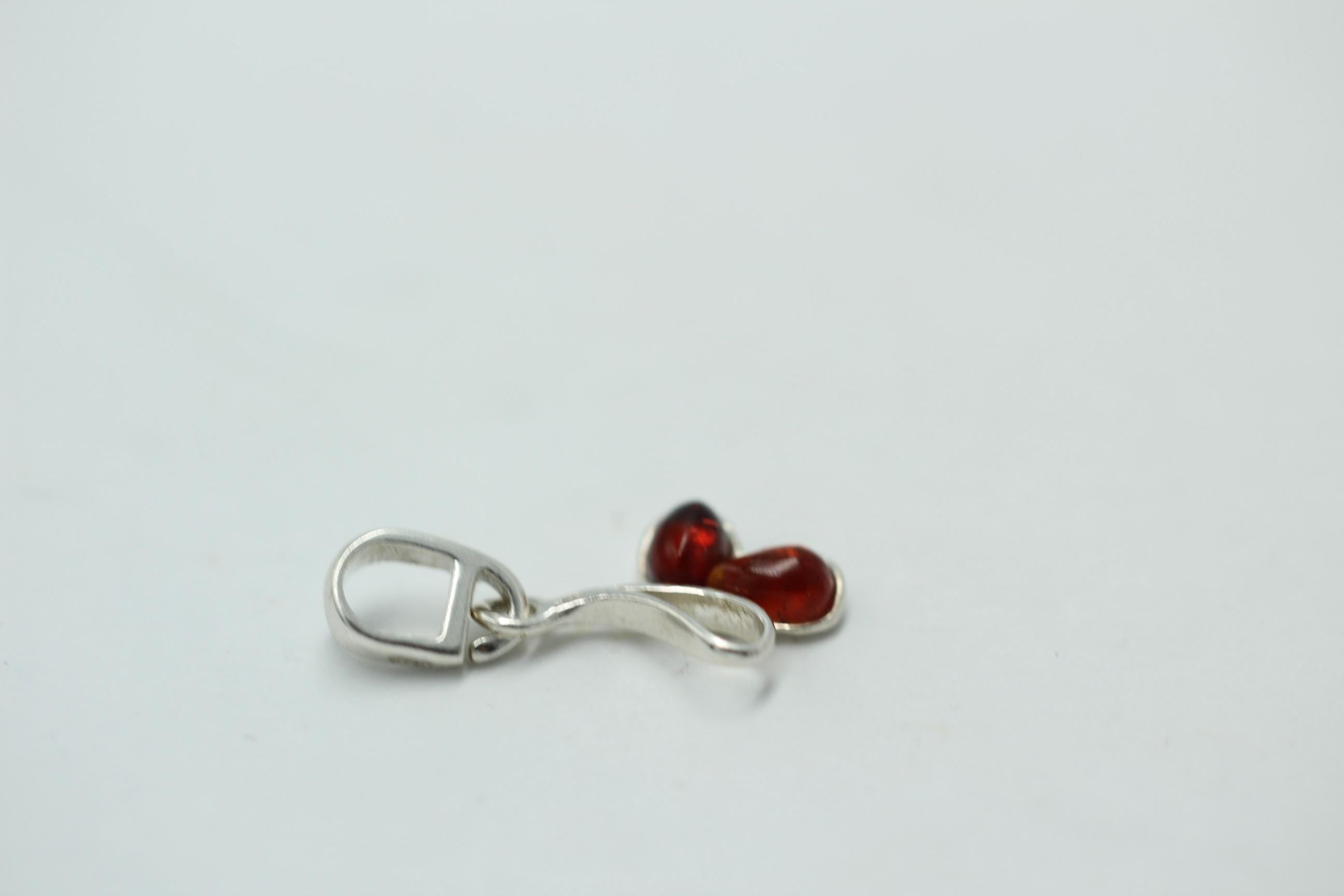 Design Bernstein Anänger 925 Sterling Silber Anhänger