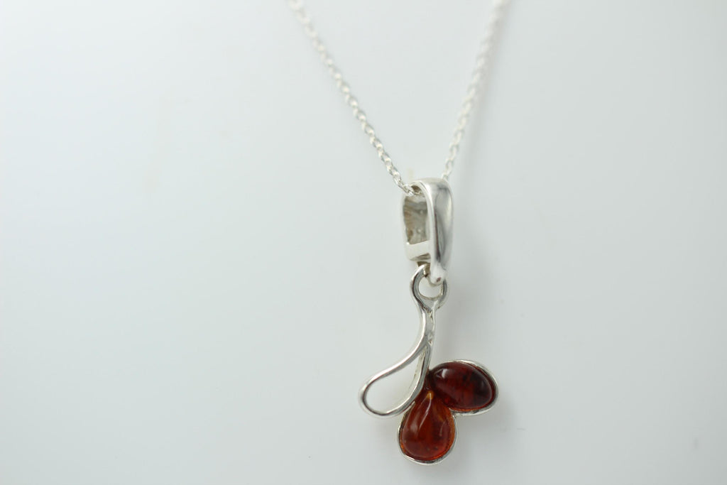 Design Bernstein Anänger 925 Sterling Silber Anhänger