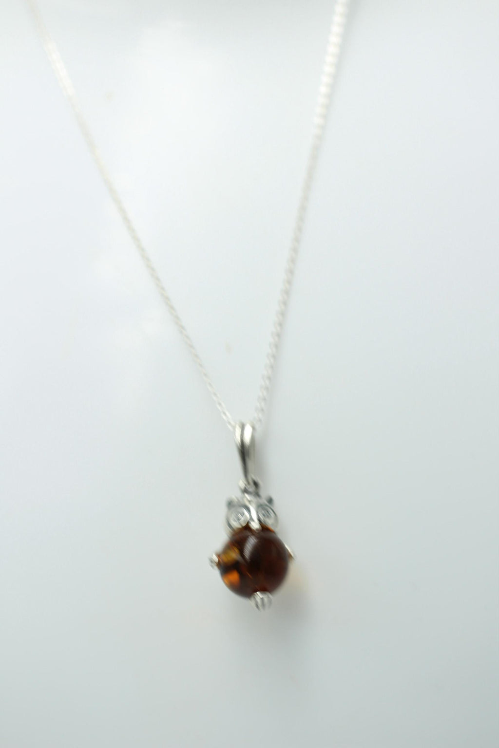Eulen Anhänger Bernstein in 925 Sterlingsilber  Eulenanhänger Top