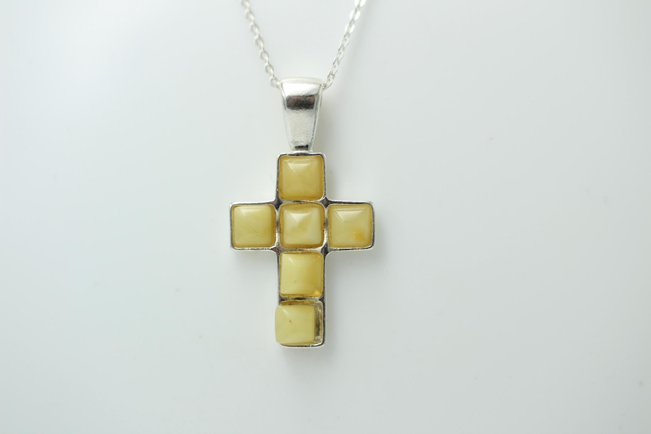Bernstein Kreuz 925 Sterling Silber Bernsteinkreuz Top Edel