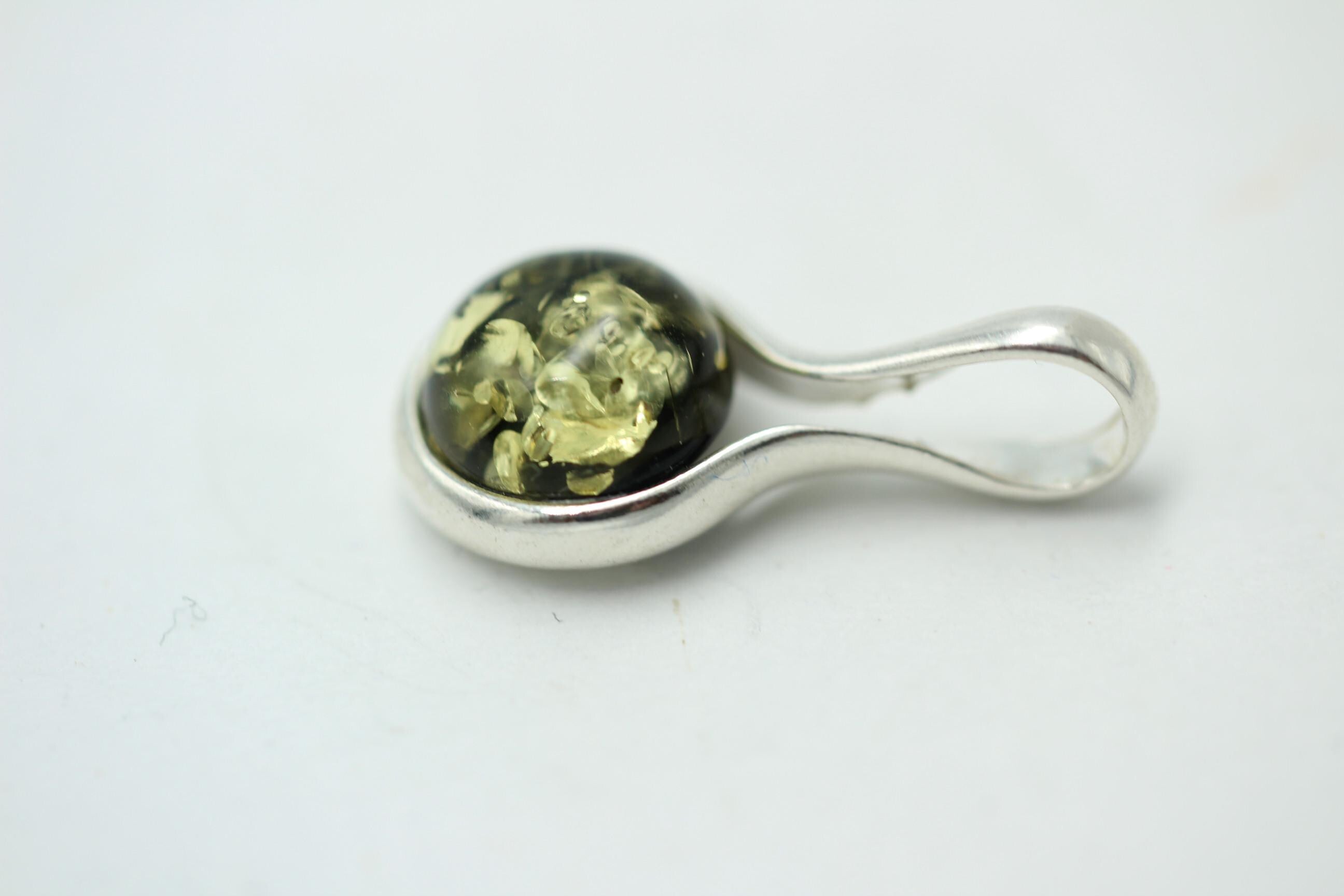 Edler Bernstein Anhänger 925 Silber Collier Kette Bernsteinschmuck aus Litauen