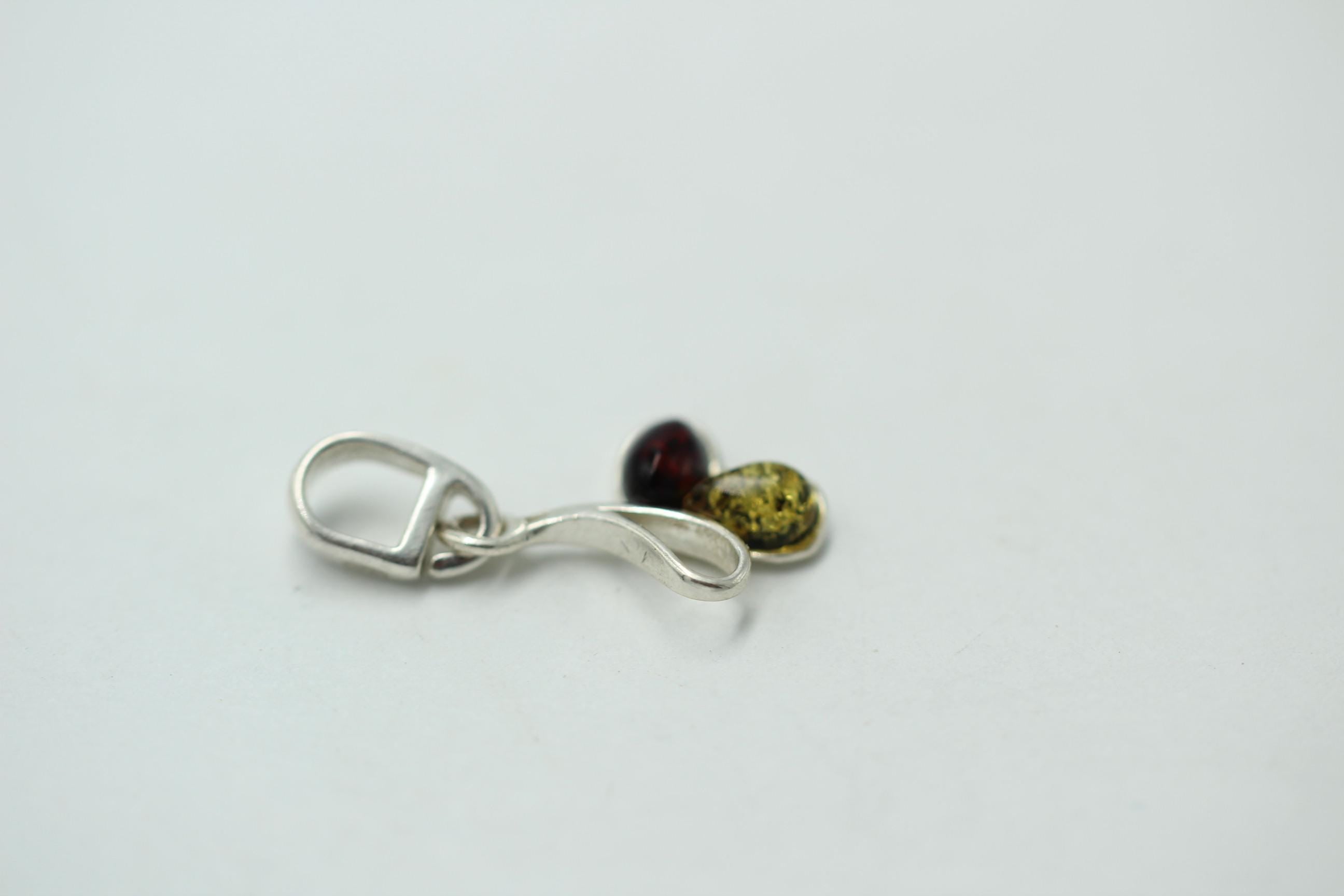 Design Bernstein Anänger 925 Sterling Silber Anähänger