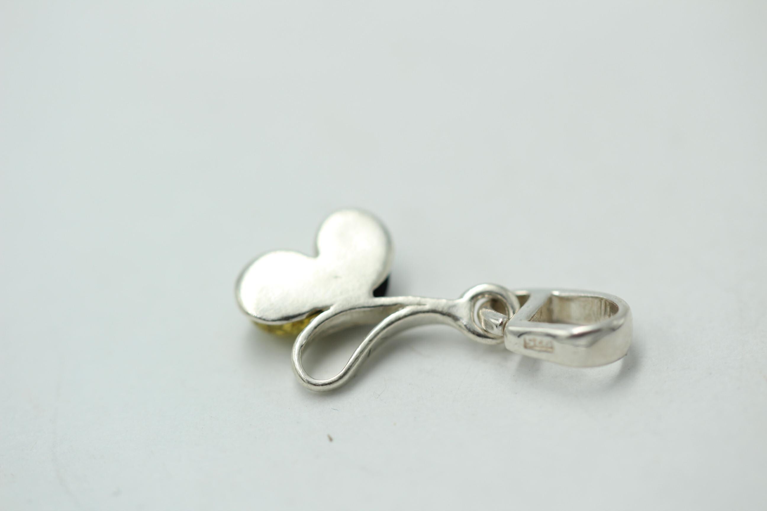 Design Bernstein Anänger 925 Sterling Silber Anähänger